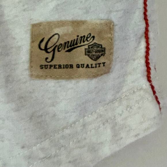 Harley Davidson ringer button biker short sleeve graphic t Shirt top size Small - Picture 5 of 13